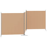 4-panelowy parawan Beżowy 525 x 180 cm tkanina
