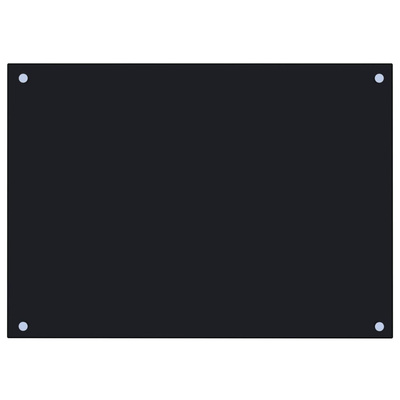 Panel ochronny do kuchni, czarny, 70x50 cm, szkło hartowane