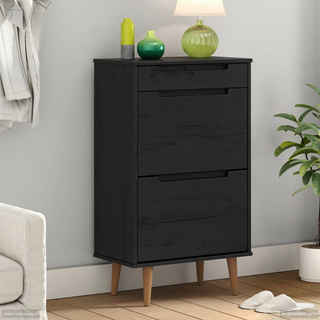 Szafka na buty MOLDE 59,5 x 35 x 103 cm Lite drewno sosnowe