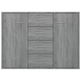 Komoda, szary dąb sonoma, 88x30x65 cm, materiał drewnopochodny