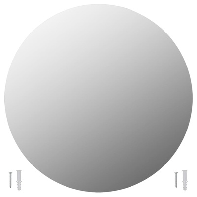 vidaXL Lustro ścienne z lampkami LED, okrągłe, szklane model standard