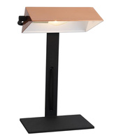 Lampka nocna Bankier miedziana metalowa nowoczesna lampka biurkowa