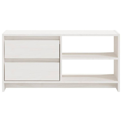 vidaXL Szafka pod TV, biała, 80x31x39 cm, drewno sosnowe