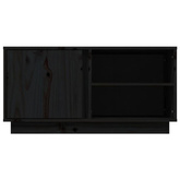Szafka pod TV, czarna, 80x35x40,5 cm, lite drewno sosnowe vidaXL