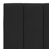 Poduszka na wezgłowie, Hanko, czarna, 140 cm, aksamitna