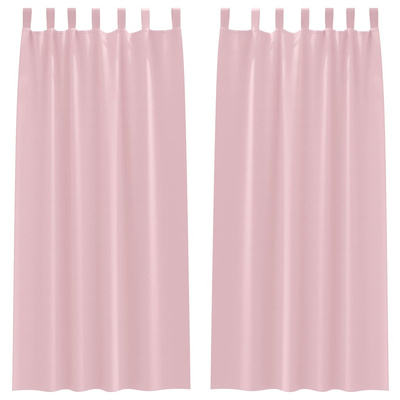 Firany blackout z kółkami 2 pcs Dziecięcy róż 260 x 140 cm