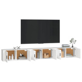 vidaXL Wiszące szafki telewizyjne, 3 szt., białe, 100x34,5x40 cm
