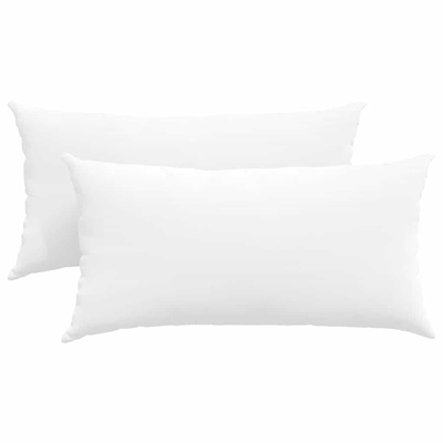 Poduszki na sofę 2 pcs Biały 80 x 40 cm tkanina