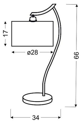 Lampka stołowa chrom/kremowa Draga 41-04239