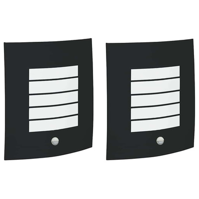 Zewnętrzna lampa ścienna 2 pcs Czarny 23.5 x 9 x 26 cm