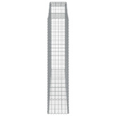Kosze gabionowe, 5 szt, 300x50x220/240 cm, galwanizowane żelazo