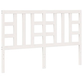 Wezgłowie łóżka, białe, 156x4x100 cm, lite drewno sosnowe