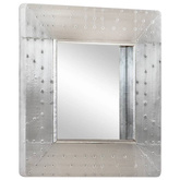 vidaXL Lustro ścienne w stylu Aviator, 50x50 cm, metalowe