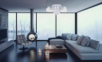 Nowoczesna lampa sufitowa led kryształ ANTILA srebrny wariant 5