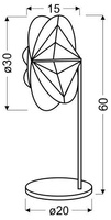 Lampka nocna Spider nowoczesna miedziana metalowa regulowany abażur