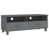 vidaXL Szafka pod TV HAMAR, ciemnoszara, 106x40x40 cm, drewno sosnowe