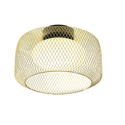 Lampa sufitowa Sopra 32 czarno złota klosz druciany do salonu GX53