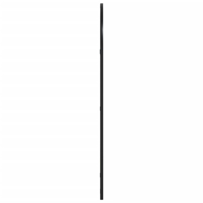 Lustro ścienne, czarne, 60x100 cm, zakończone łukiem, żelazo