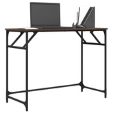 vidaXL Biurko, brązowy dąb, 100x45x76cm, materiał drewnopochodny, stal