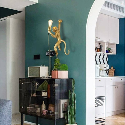 Lampa Wisząca Złota Małpa Abruzzo Shimpo E27