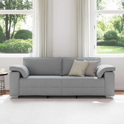 Sofa 3-osobowa Jasnoszary 220 cm tkanina