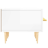 vidaXL Szafka pod TV, wysoki połysk, biała, 150x36x30 cm