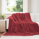 Koc Bordeaux Czerwony 240 x 220 cm Polar