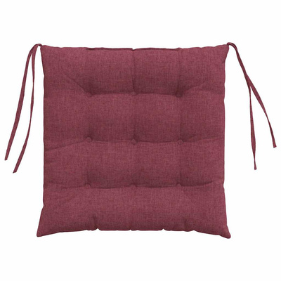 Poduszki na siedziska 4 pcs Czerwone wino 40 x 40 x 6 cm