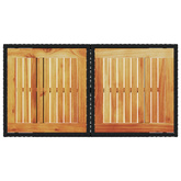 Stół ogrodowy, czarny, 100x55x73 cm, polirattan i akacja