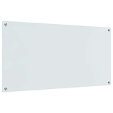 Panel kuchenny Biały 120 x 60 cm szkło hartowane