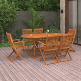 7-cz. zestaw mebli ogrodowych, 180x90x75 cm, drewno akacjowe