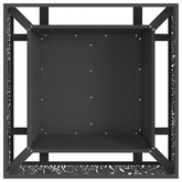 Kominek Czarny 80 x 80 x 30 cm Stal