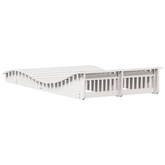 vidaXL Leżak, biały, 205x110x31,5 cm, lite drewno sosnowe