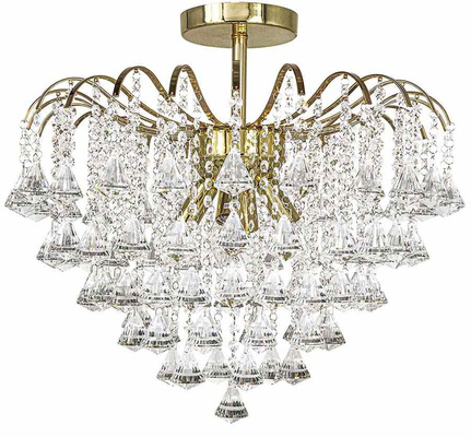 Lampa sufitowa kryształowa BELWEDER 4x40W E14 złoty