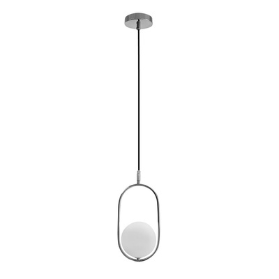 Cordel lampa wisząca chromowy 1x20W G9 klosz biały 31-32065