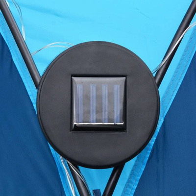 vidaXL Namiot imprezowy z LED i 4 ściankami, 3,6x3,6x2,3 m, niebieski