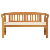 Ławka Różana 157 x 46 x 82,5 cm Lite Drewno Akacji kremowobiały