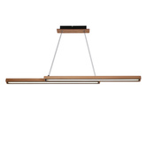 Sento lampa wisząca drewniany 13W LED 4000K maskownica czarna