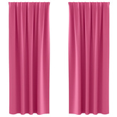 Firany blackout z kółkami 2 pcs Jasnoróżowy 225 x 140 cm