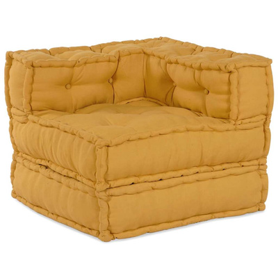 Modularna jednostka sofy 2 pcs żółty 140 x 70 x 56 cm tkanina