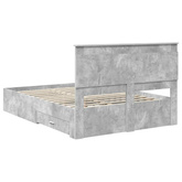 Ramka łóżka Betonowy szary 150 x 200 cm Drewno inżynieryjne