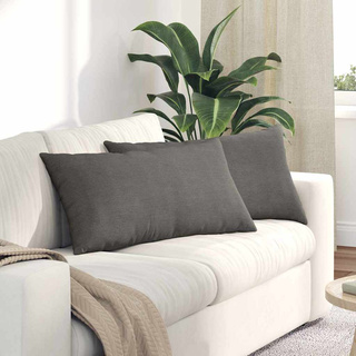 Poduszki na sofę 2 pcs Jasnoszary 80 x 40 cm Tkanina sztruksowa