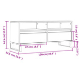 vidaXL Szafka pod TV, biała, 100x34,5x44,5 cm, materiał drewnopochodny model standard