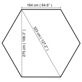Altana ogrodowa, 323 x 275 x 265 cm, 180 g/m?