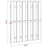 Brama ogrodowa 100 x 125 cm Lite drewno sosnowe zielony