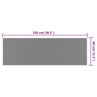 Dywan zewnętrzny, granatowo-biały, 80x250 cm, dwustronny vidaXL