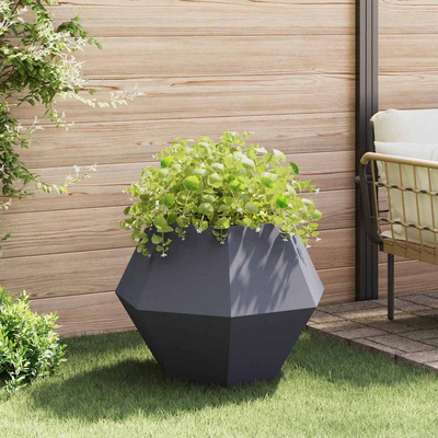 Donica 2 pcs Antracyt 75 x 75 x 60 cm Stal