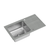 RALPH 111 Fusion GraniteQ silver stone z komorą stalową (780x430x190) z syfonem manualnym i zaślepką