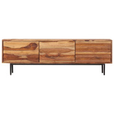vidaXL Szafka pod TV, 140x30x45 cm, lite drewno sheesham