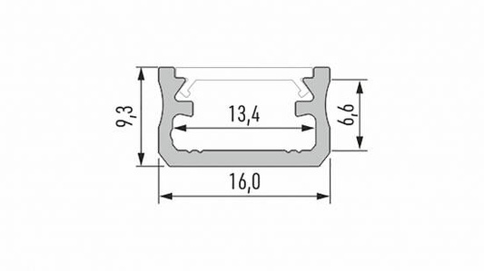 Profil LED LUMINES typ A inox anodowany 2,02 m